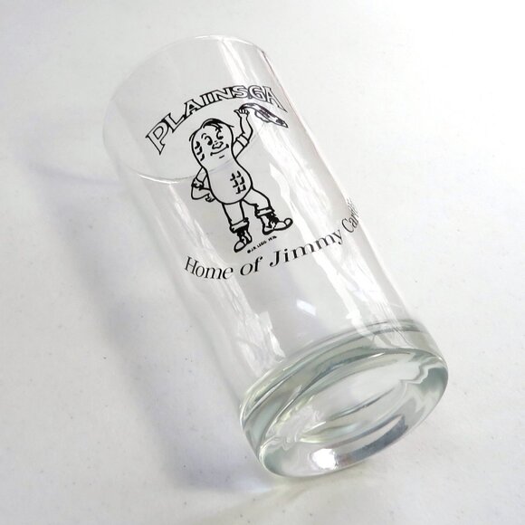 Vintage 1976 Jimmy Carter Plains Georgia Peanut Man Character Drinking Glass - Picture 3 of 5